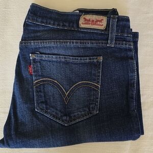 Levi's Women's Dark Blue Indigo Denim Super Low 524 Jeans